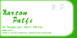 marton palfi business card